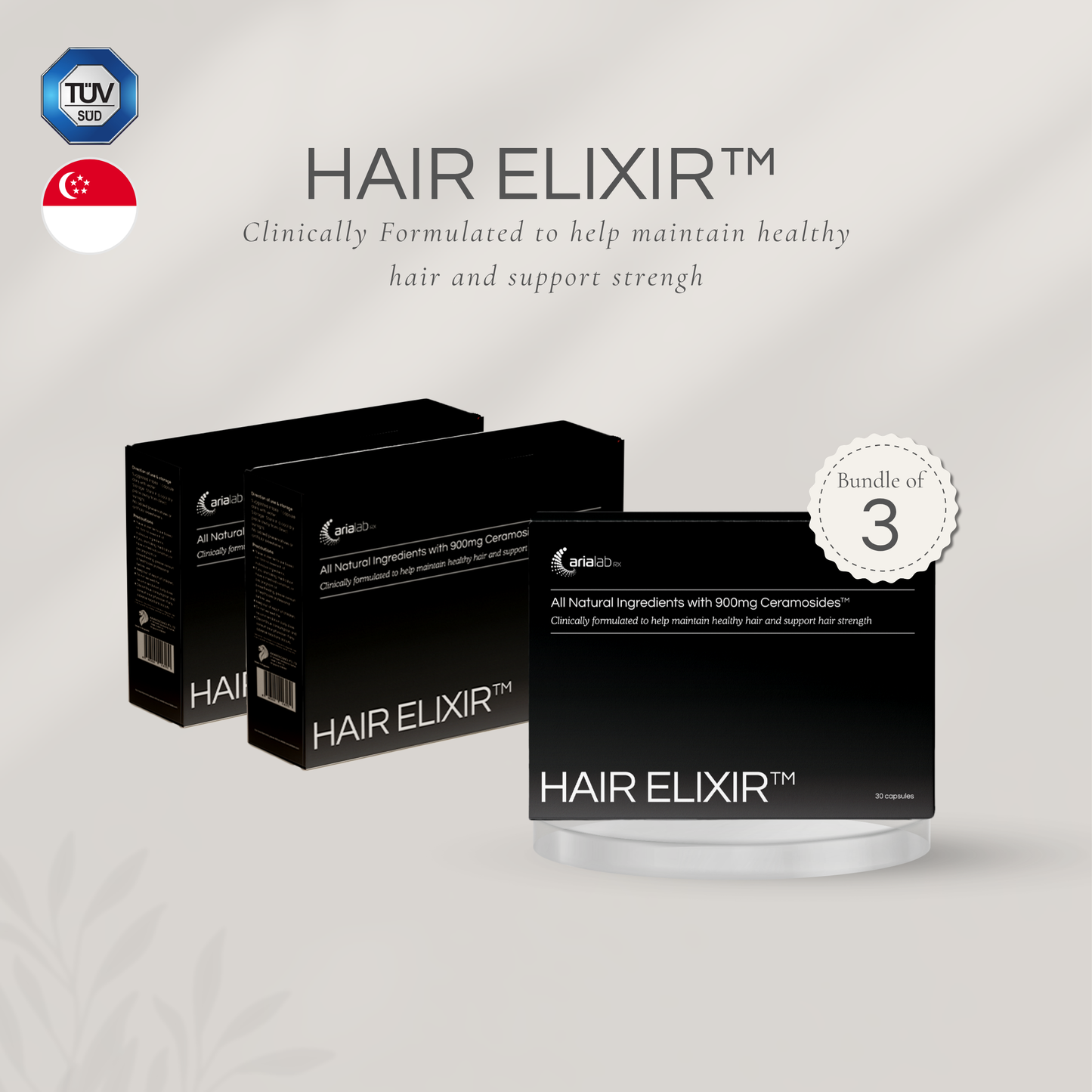 Hair Elixir™ Hair Fall Control Formula - Formulated in collaboration with Researchers from NUS