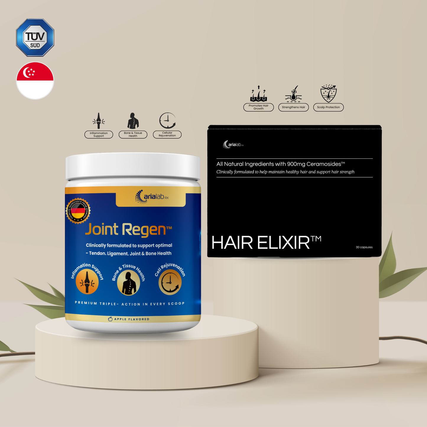 [Joint Regen™ & Hair Elixir™ Bundle] The Strength & Shine Duo - ⁠⁠Formulated in collaboration with Researchers from NUS