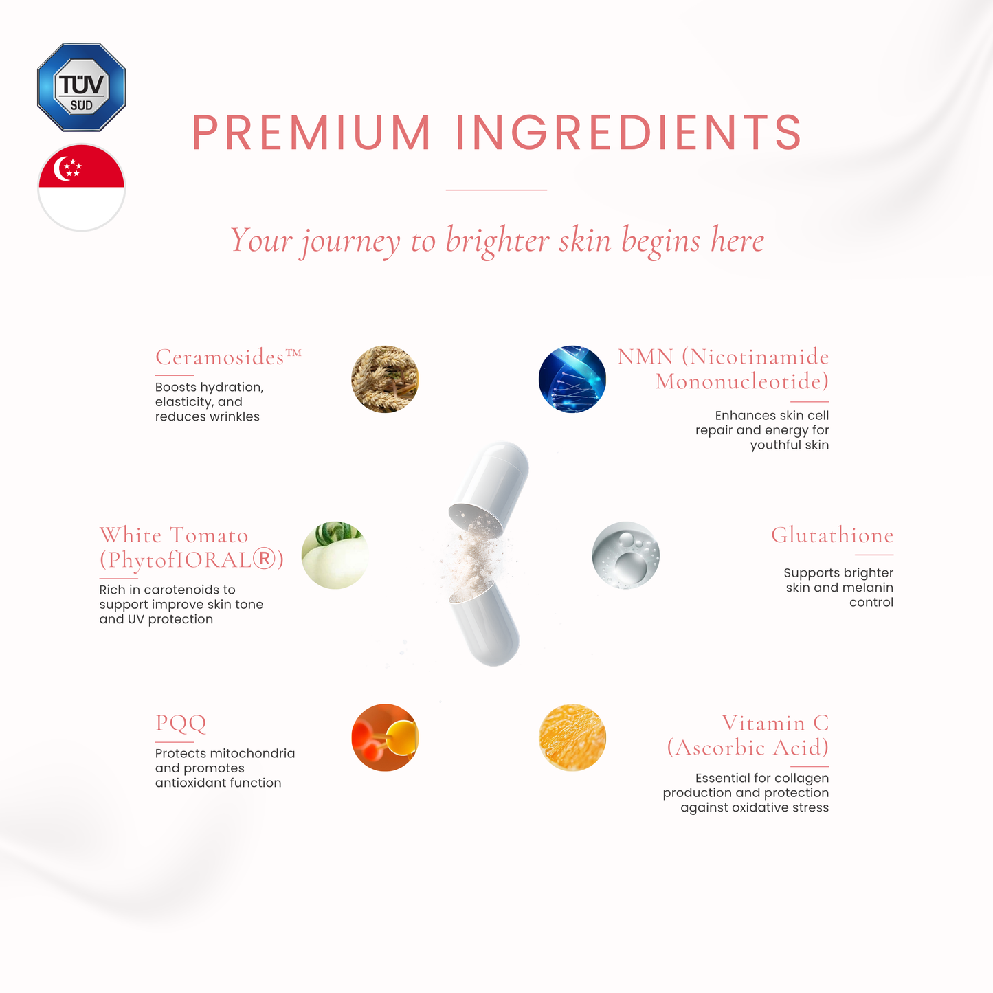 Skin Elixir™ White Tomato (PhytoflORAL®) + NMN - ⁠⁠Formulated in collaboration with Researchers from NUS