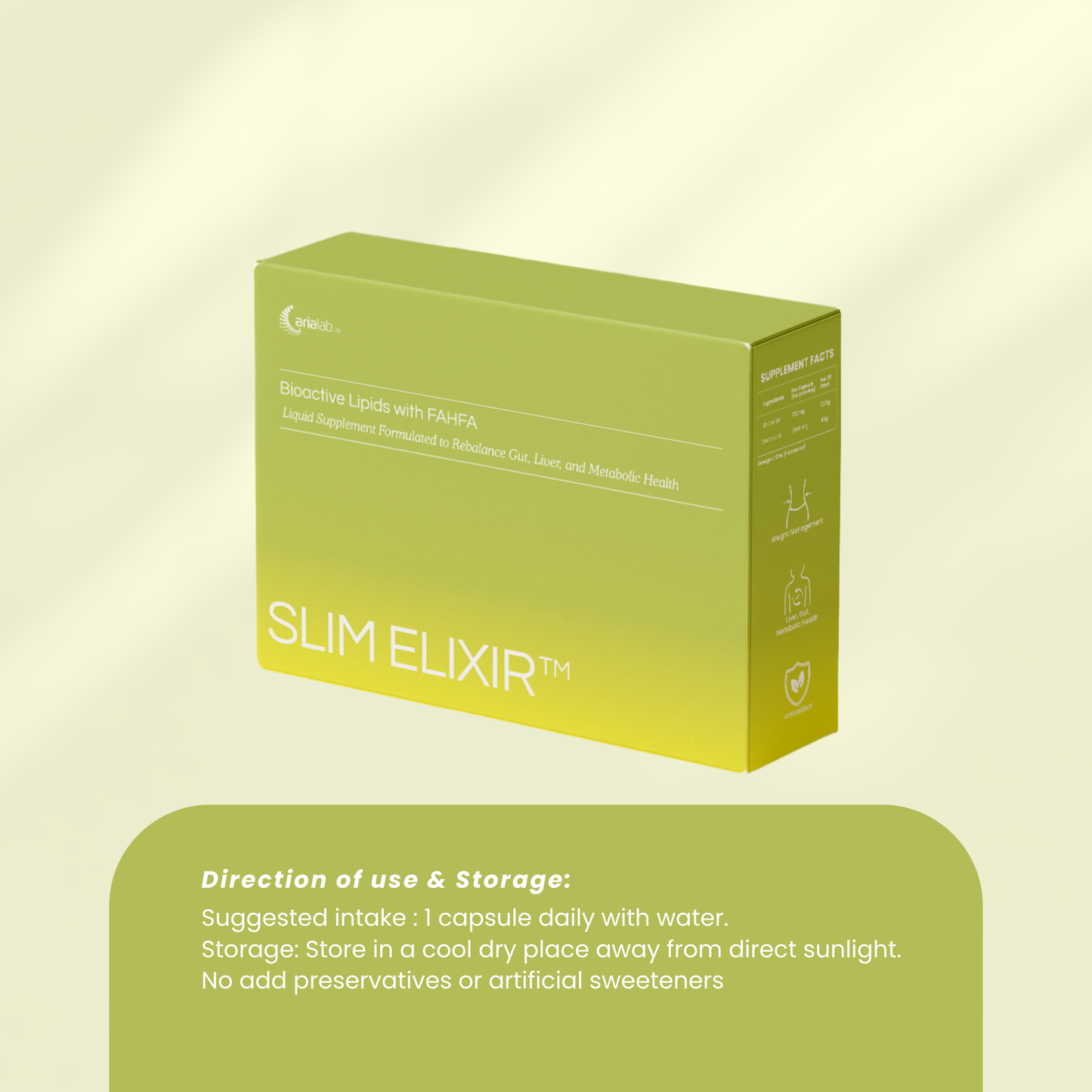 Slim Elixir™ Bioactive Lipids with FAHFA - Formulated in collaboration with Professor from NUS