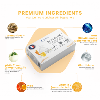 Skin Elixir™ White Tomato (PhytoflORAL®) + NMN - Formulated in collaboration with Professor from NUS