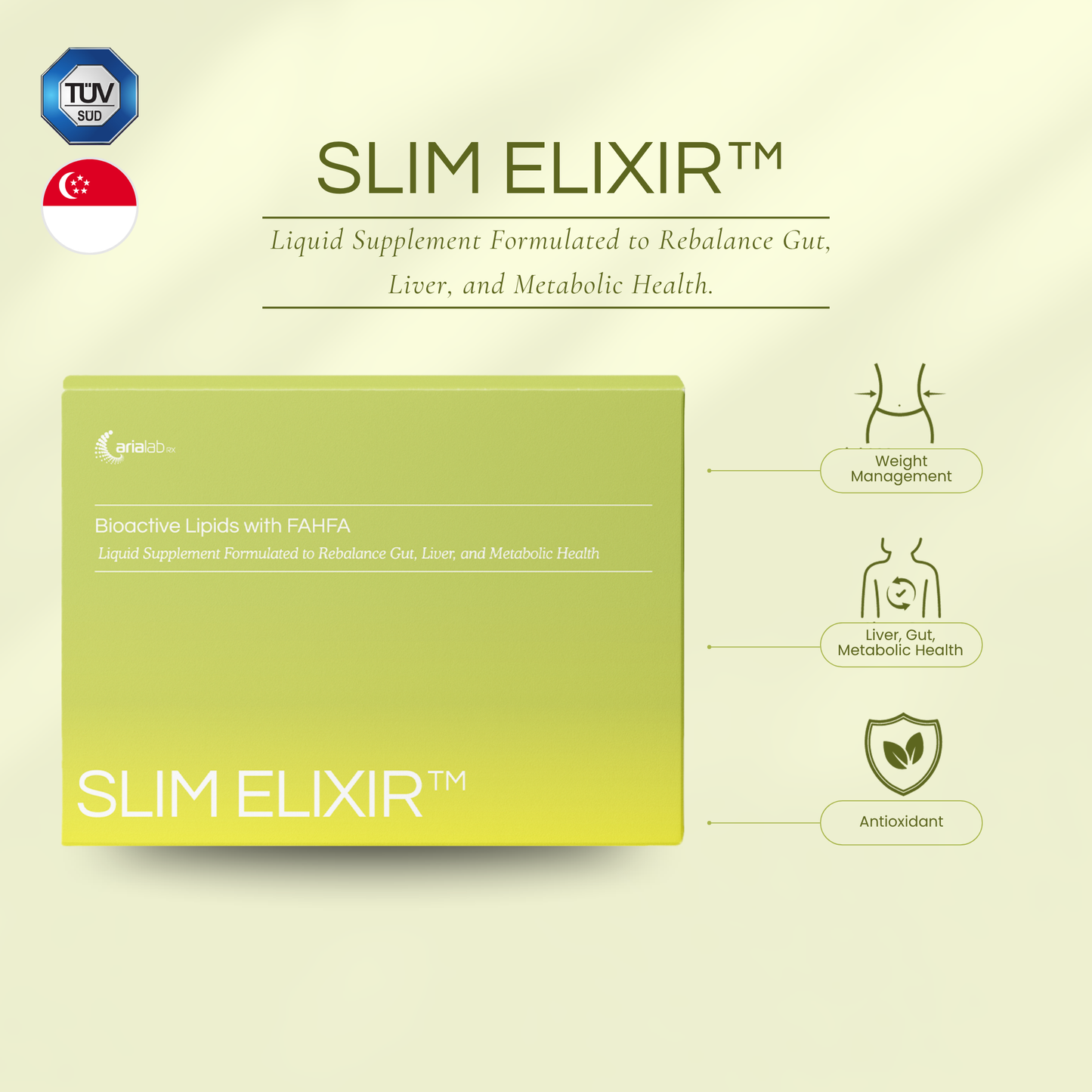 Slim Elixir™ Bioactive Lipids with FAHFA - Licensed from NTU School of Medicine