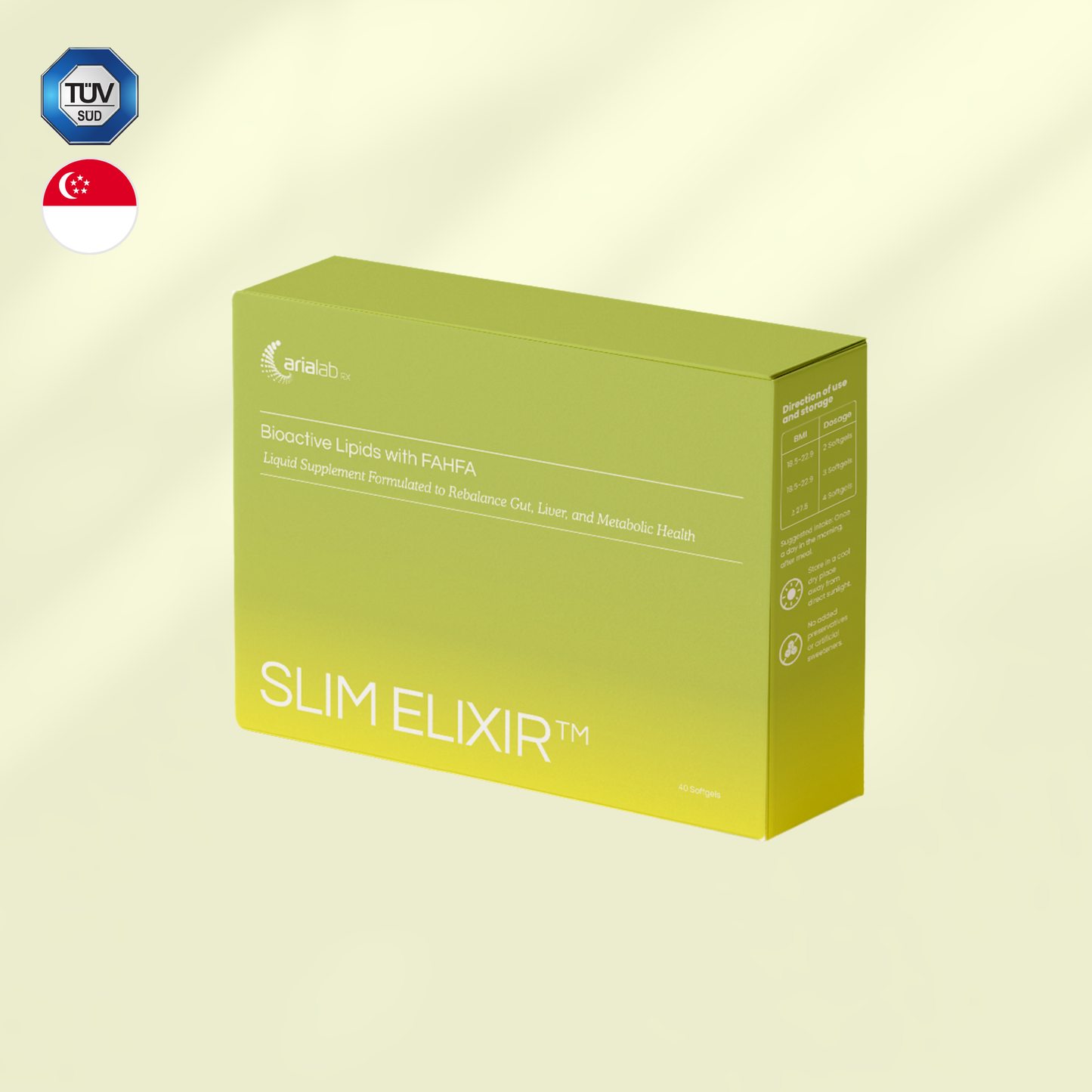 Slim Elixir™ Bioactive Lipids with FAHFA - Licensed from NTU School of Medicine